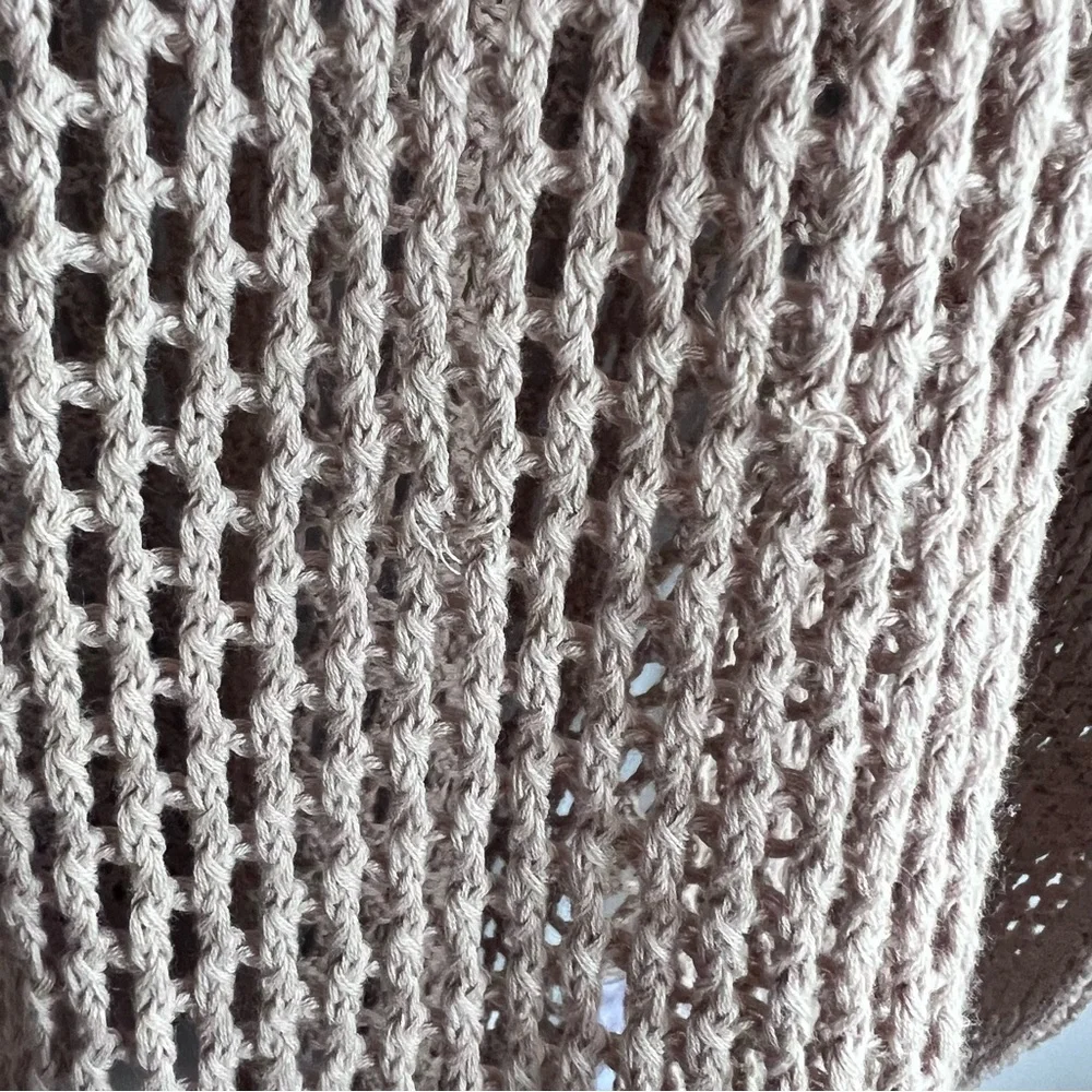 Summersalt The Fishnet Crewneck Cover-Up‎ - Natural Sweater 1XL - Picture 9 of 9